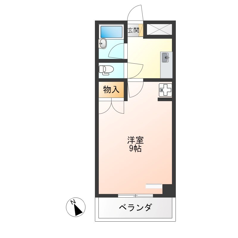 カスティールイン宇都宮 302号室 間取り