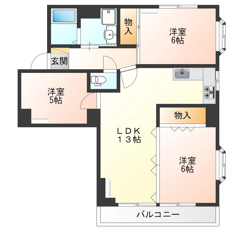 アルファーレジデンス簗瀬 間取り図