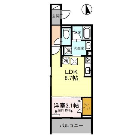 Presso-U 101号室 間取り