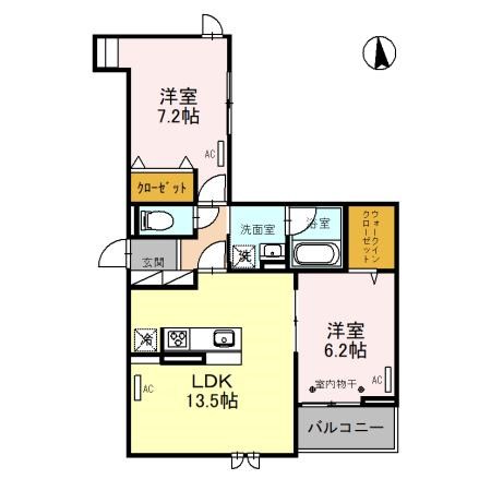 Presso-U 303号室 間取り