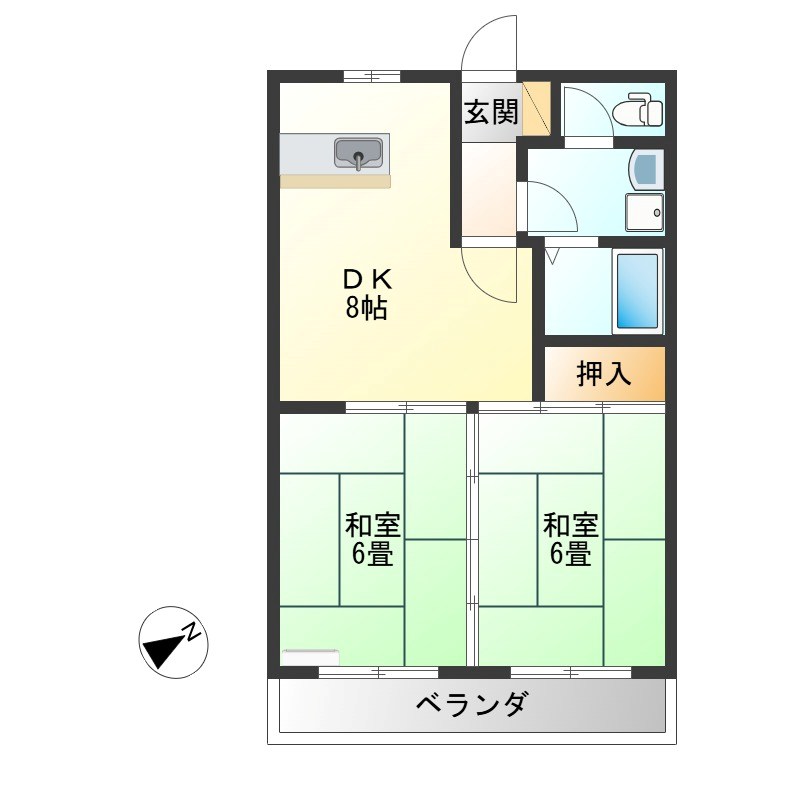 プラチナパレス宇都宮 407号室 間取り