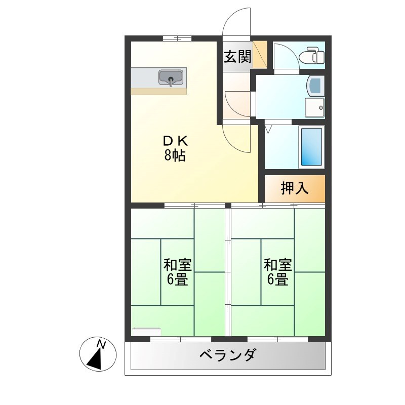プラチナパレス宇都宮 407号室 間取り