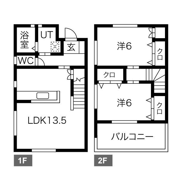 宝木本町メゾネットⅢ 間取り図