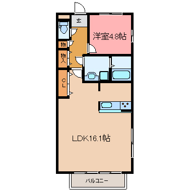 S-designビル 401号室 間取り