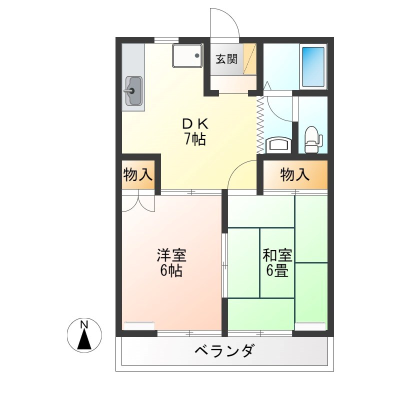 コーポ・グリンデルバルド 間取り図