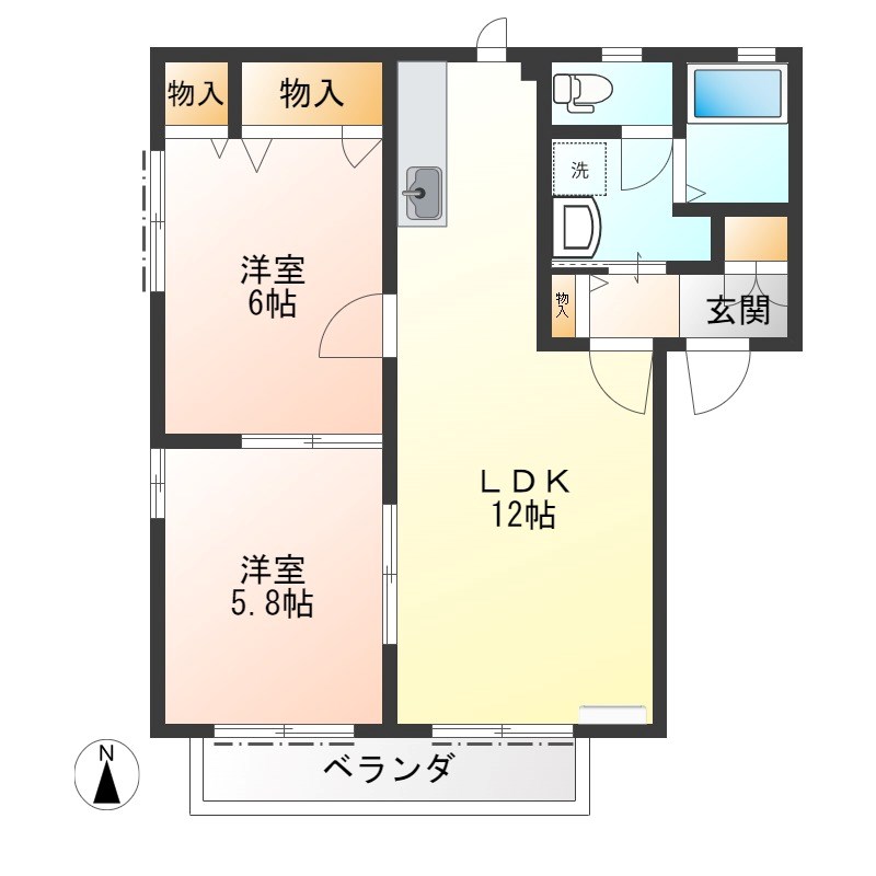 コスモ・グランデA棟 間取り図