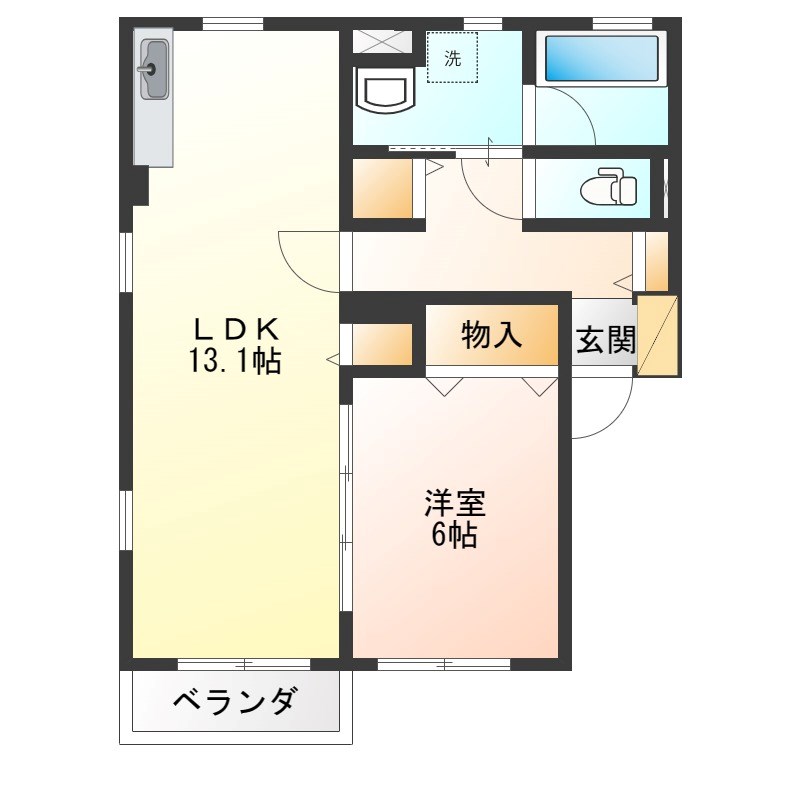グリーンハイツ博東 202号室 間取り