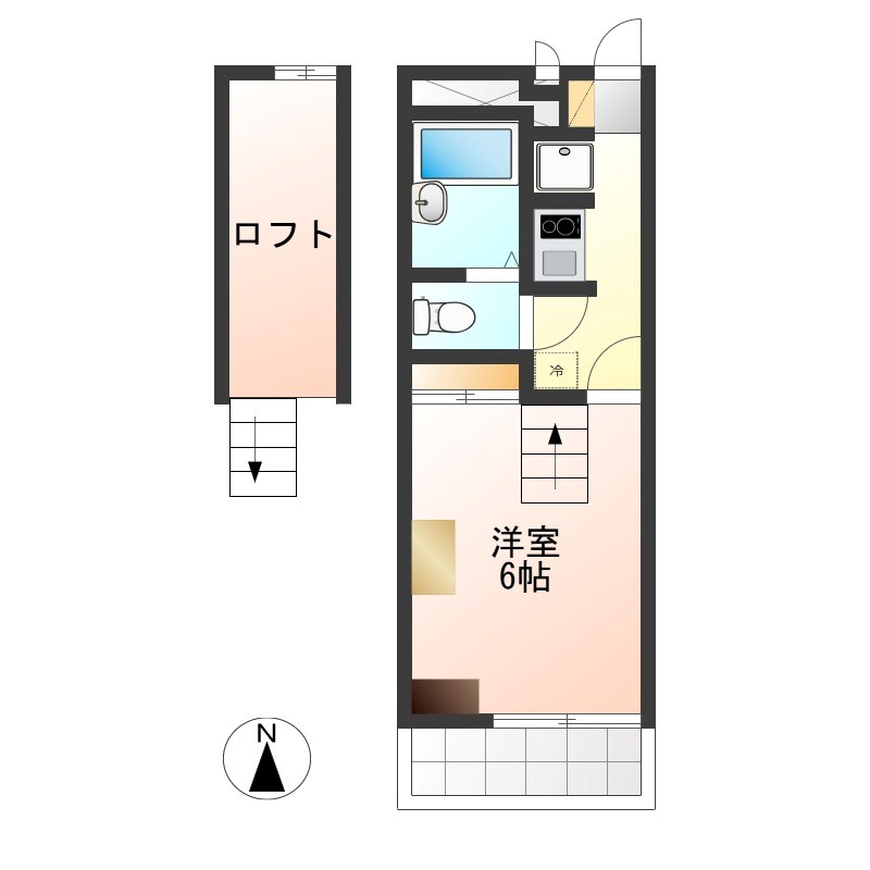 宇都宮五代レジデンス 202号室 間取り
