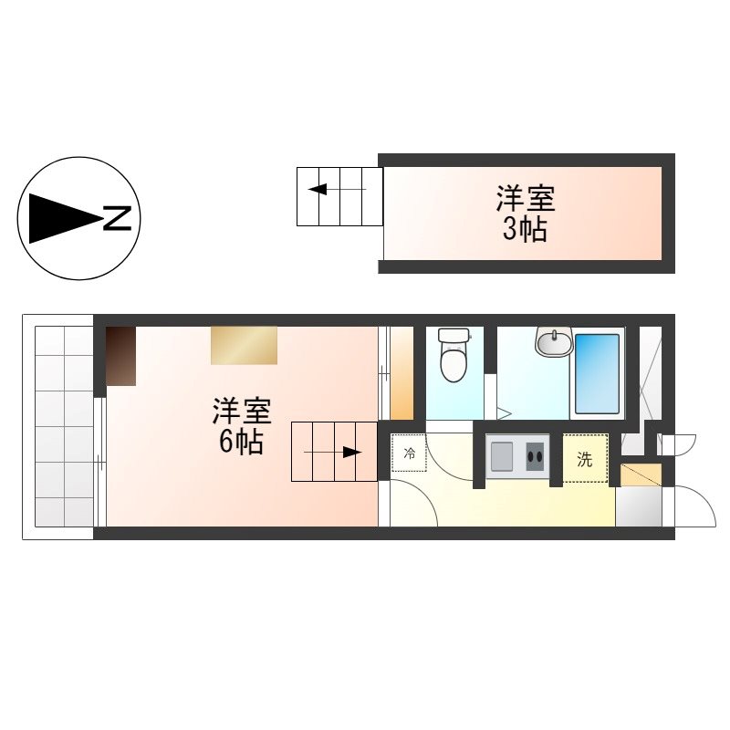 宇都宮五代レジデンス 106号室 間取り