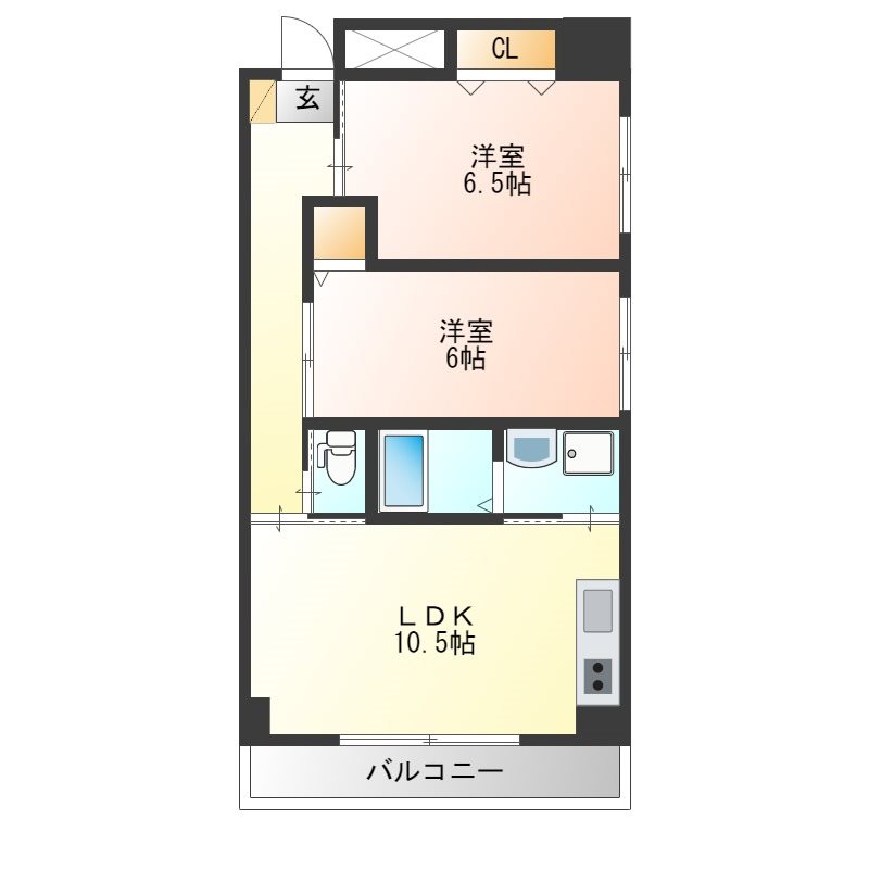 LOTUS MARSH元今泉 301号室 間取り