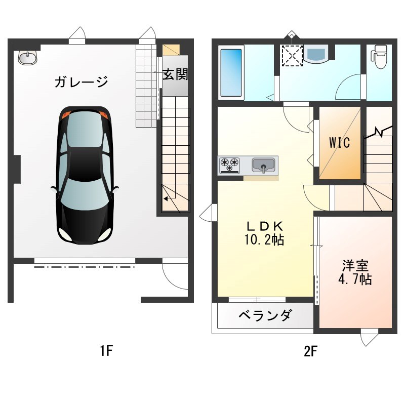 アドラブールⅤ 103号室 間取り