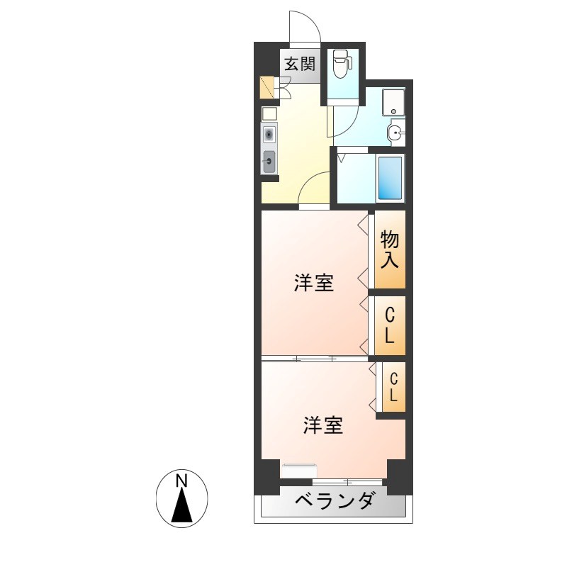 プレステージ宇都宮 603号室 間取り