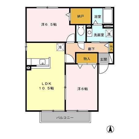 イーストブリックA 間取り図