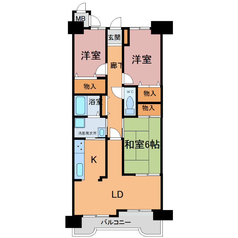 チサンマンション中央公園 間取り図