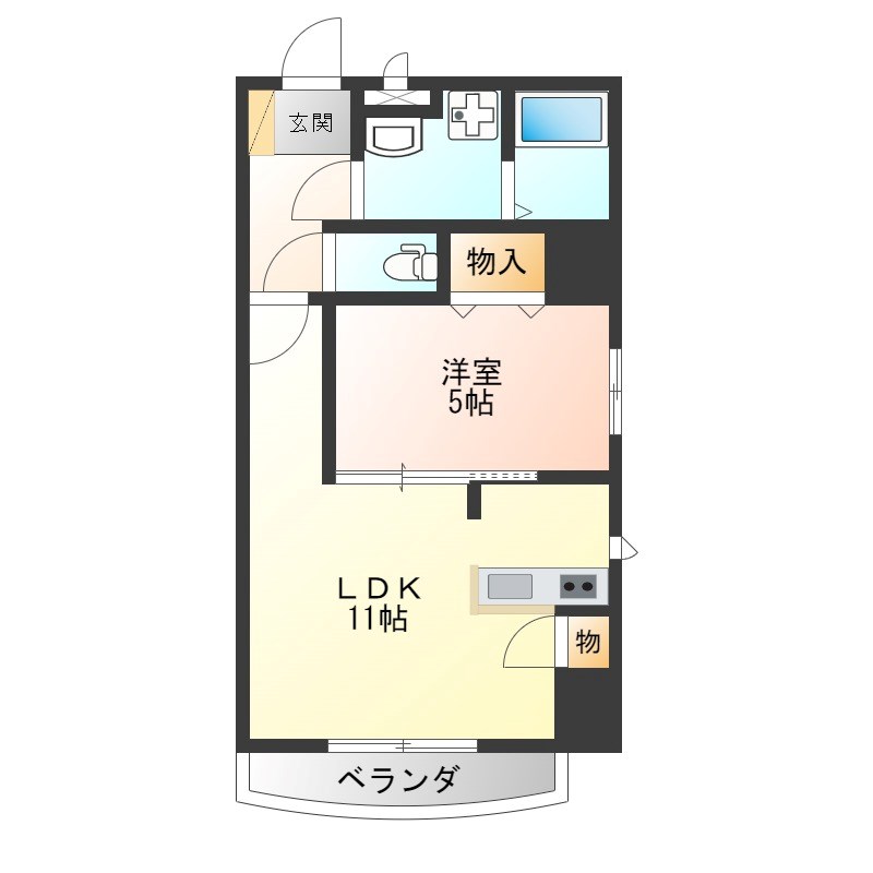 エソール駅前通り 902号室 間取り