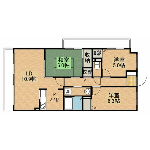 ドルチェ若草 間取り図