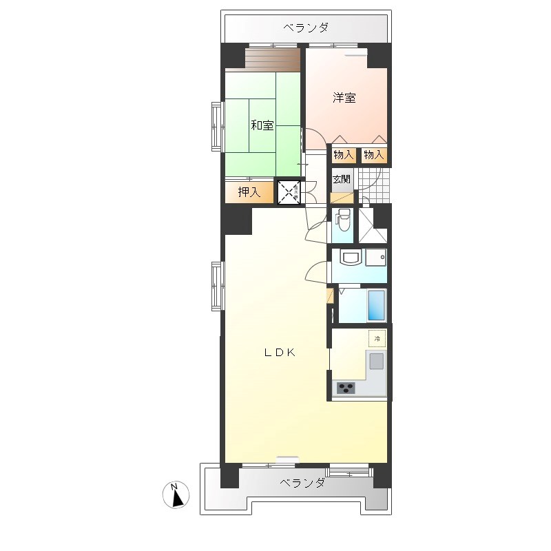 赤羽ハイツ 201号室 間取り