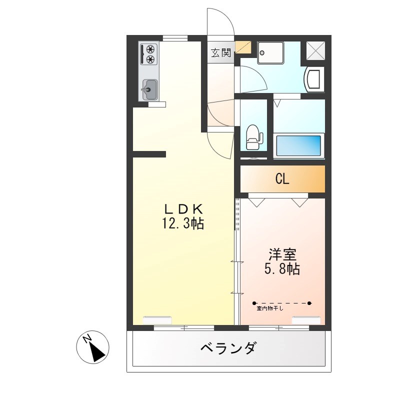 フォレストステージエフ 203号室 間取り