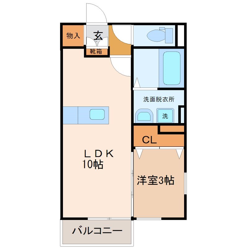 メイフェア 203号室 間取り