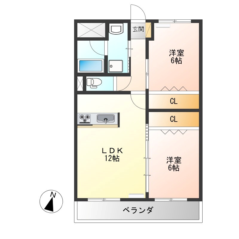 ファーストアベニュー 202号室 間取り