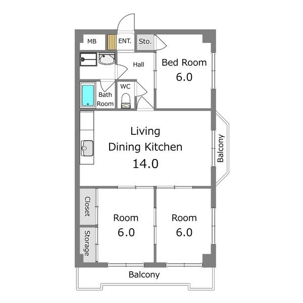 メゾンドベル7 間取り図