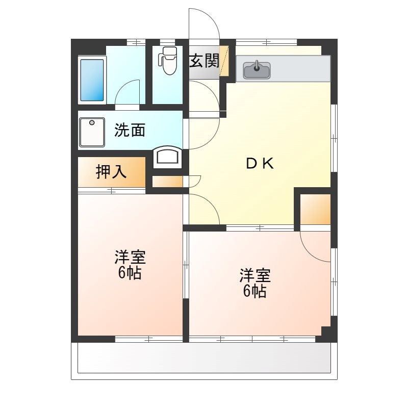 ラフィーネ陽東 303号室 間取り