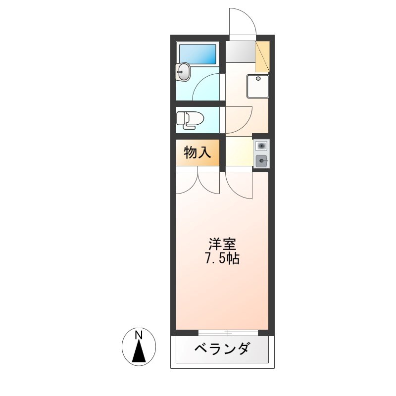 上戸祭ハイツ  間取り図