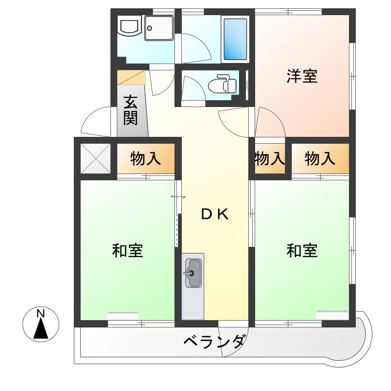 赤羽ハイツ2号棟 間取り