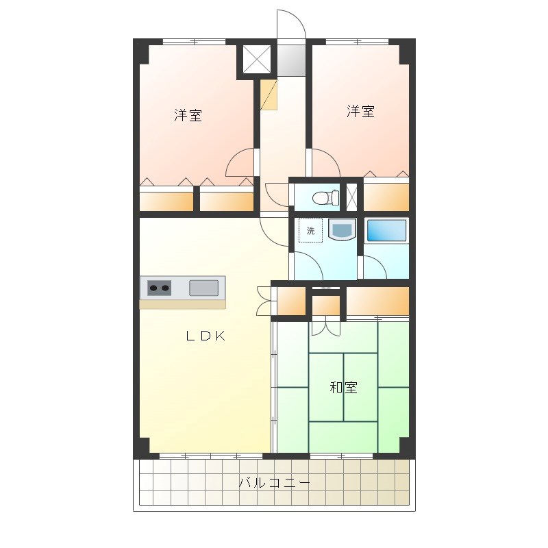 グローバル小山  304号室 間取り