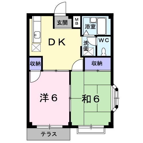 フランボワーズＨ 101号室 間取り