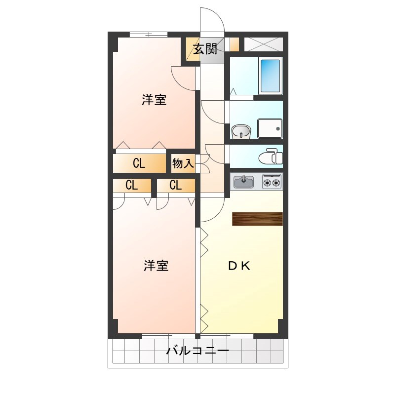 プレミール 203号室 間取り