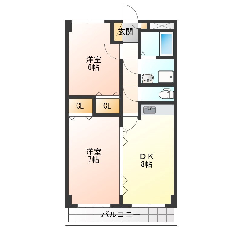 プレミール 103号室 間取り