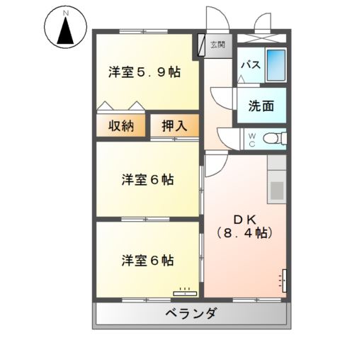 ヴァンベールⅠ 間取り図