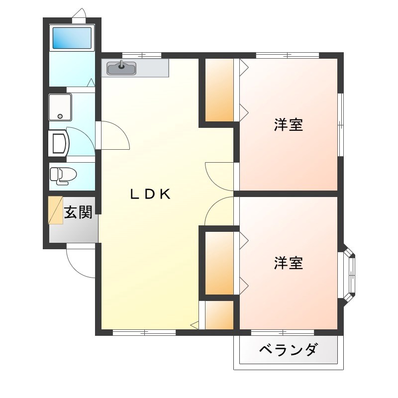 椿マンション 301号室 間取り