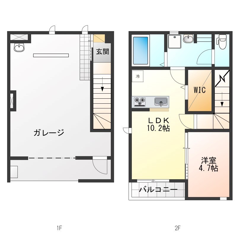 ガレージハウス栄町 間取り図