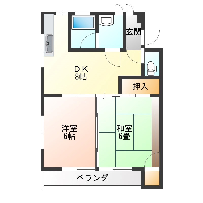 プラトー藤   101号室 間取り
