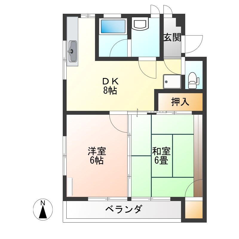 プラトー藤   101号室 間取り