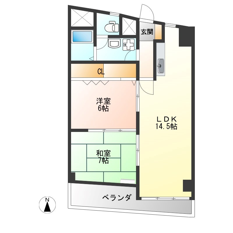 あさひレジデンス弐番館EAST 間取り図