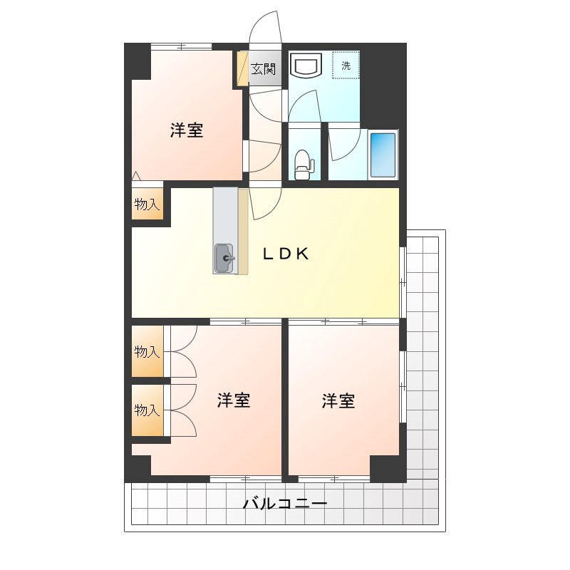STパールハイツ 605号室 間取り