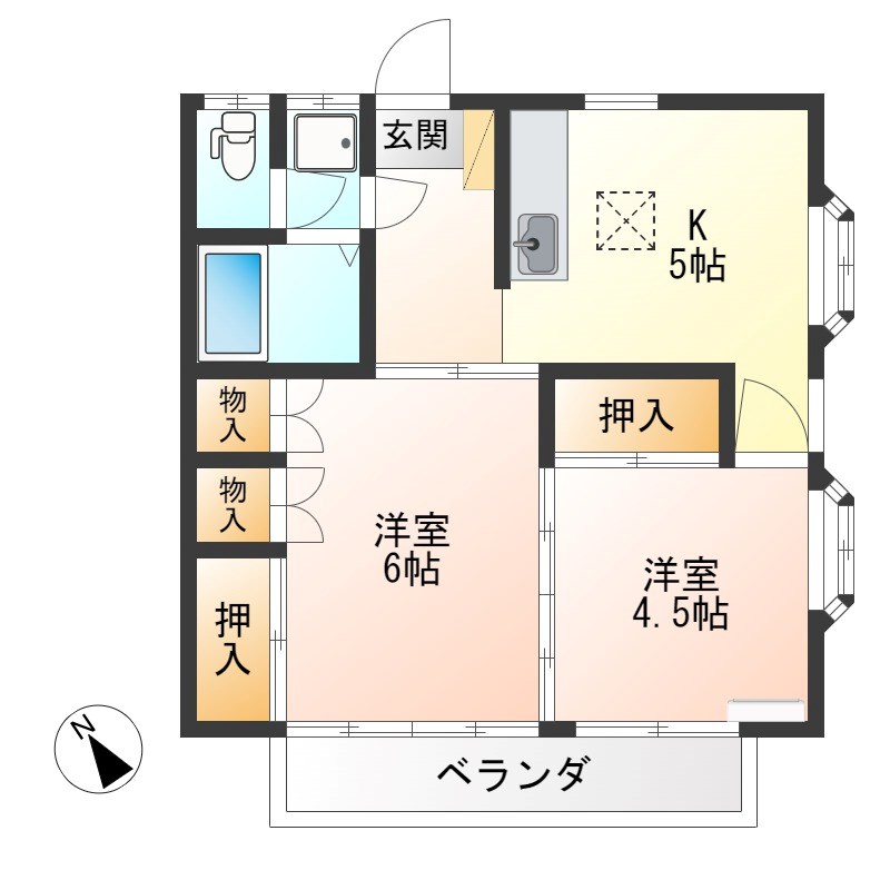 メゾンリーベD D号室 間取り