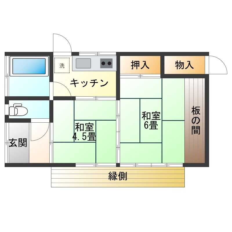 英明荘ES 間取り図