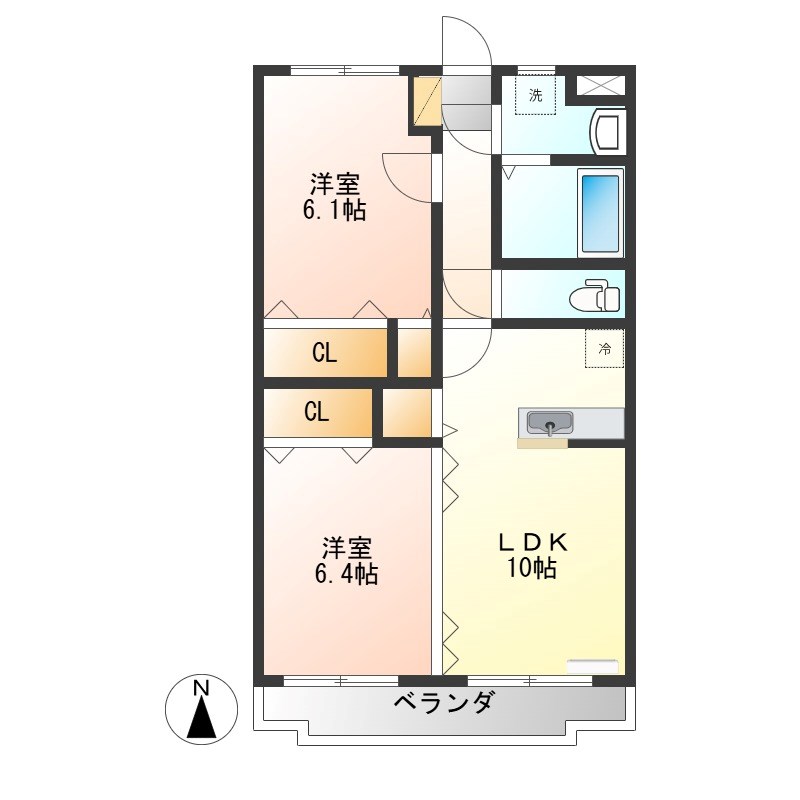 Y＆Mガーデン宇都宮  302号室 間取り