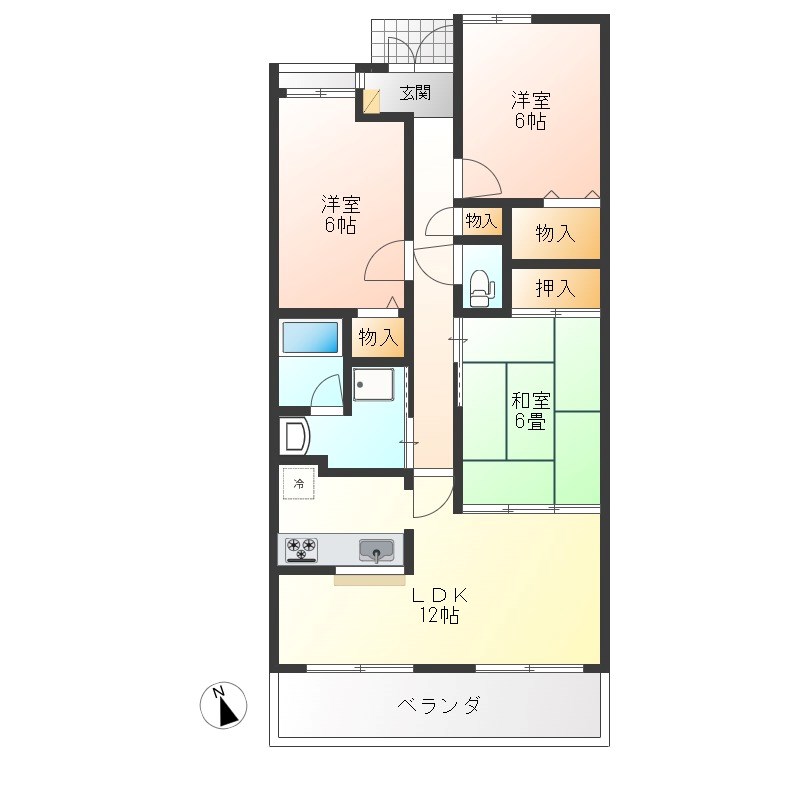 ハイツマロニエ今泉 502号室 間取り