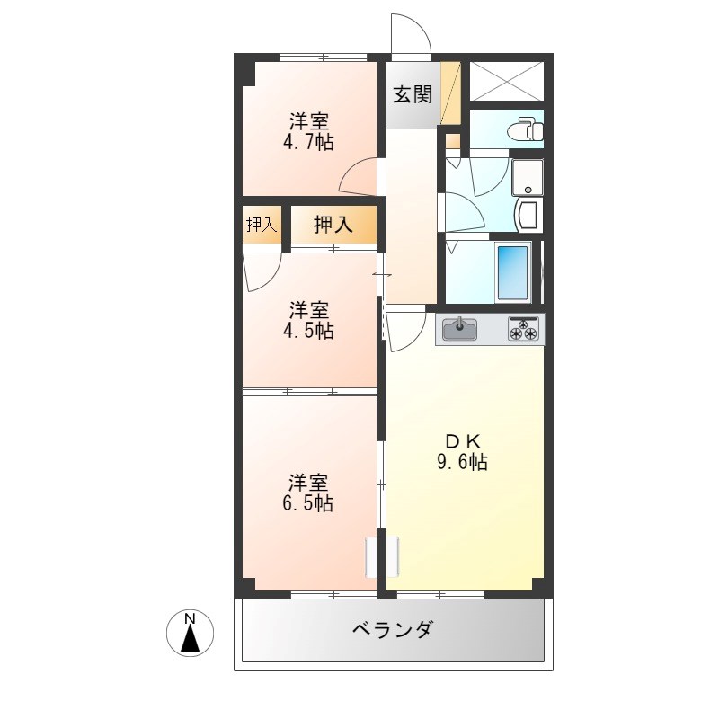 マンション桜 間取り図