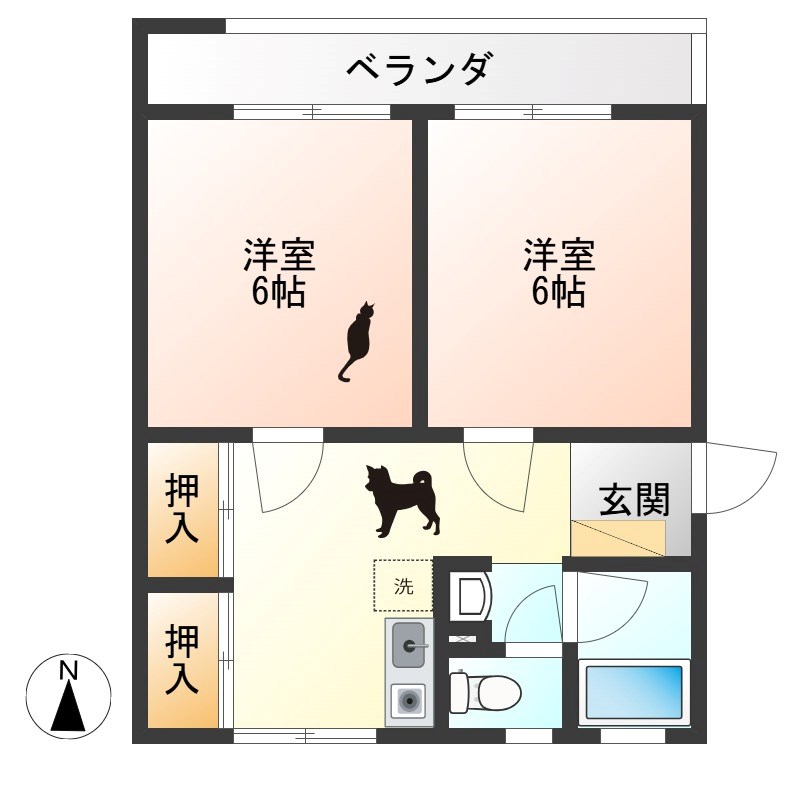 ソレーユ大和 406号室 間取り