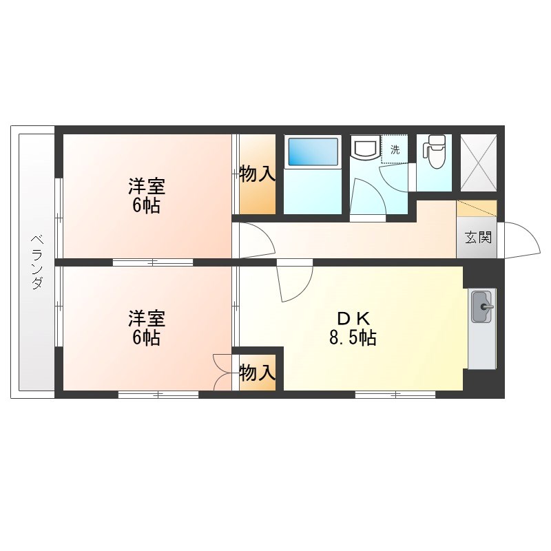 アーバンハイツ中央  間取り図