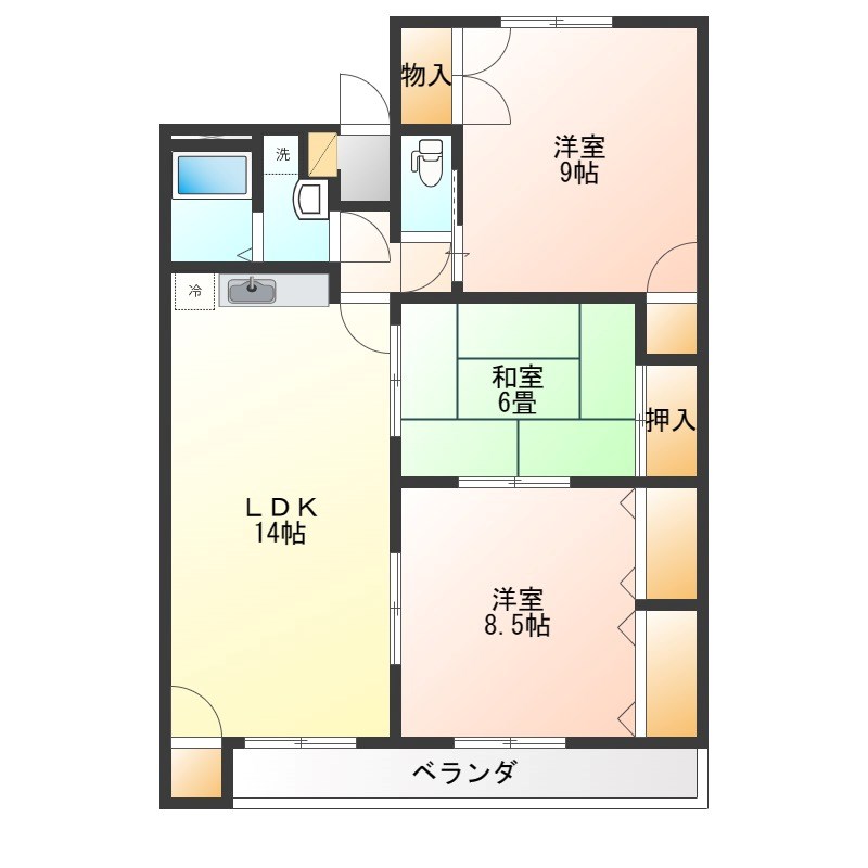 エフハウスⅡ 間取り図