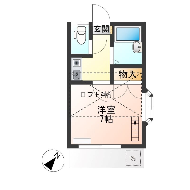 フラット岩崎 間取り図