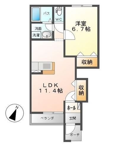 アイリスコート 103号室 間取り