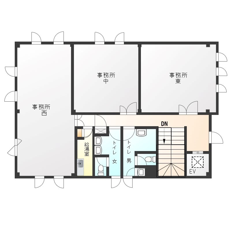 小堀ビル 3F西号室 間取り